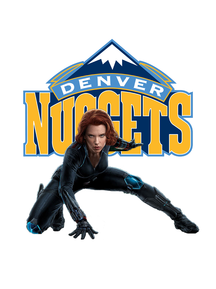 Denver Nuggets Black Widow Logo vinyl decal